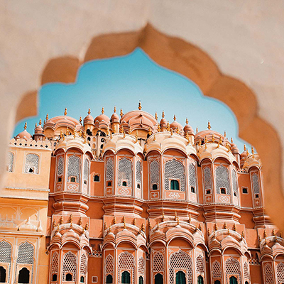 ジャイプール風の宮殿インド　ハワー・マハル