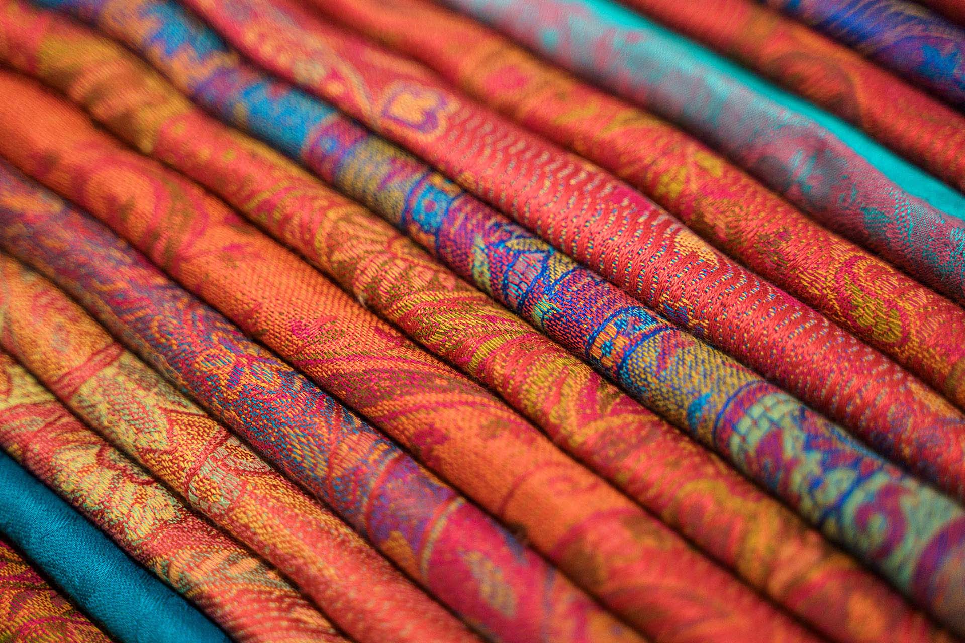 カシミヤ生地のスカーフ